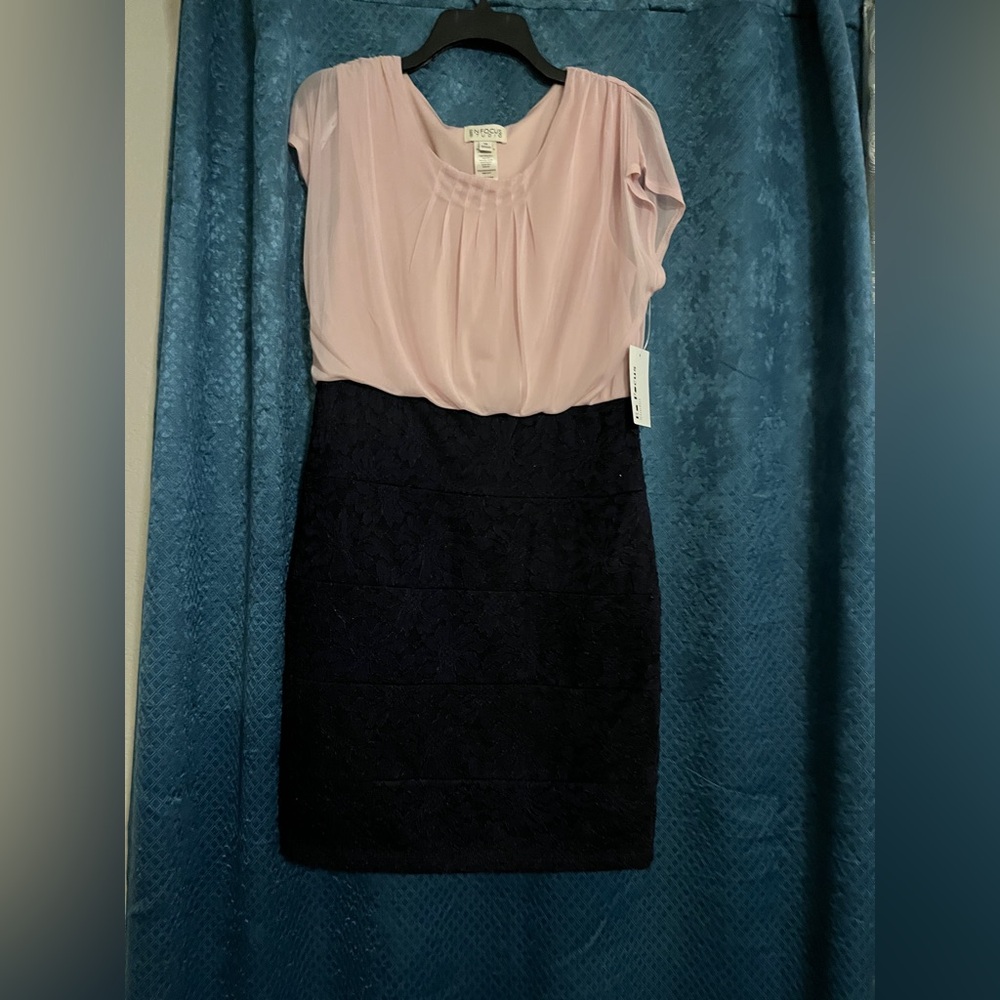 Enfocus Studio Blush and Black Mini Dress